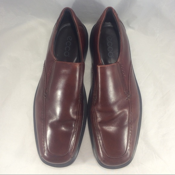 Men's brown Ecco leather slip ons worn only 1 time - Picture 4 of 8