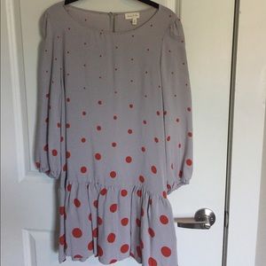 Anthropologie long sleeve poka- dot dress/tunic