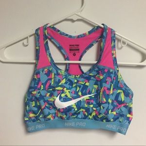 Patterned Nike sports bra