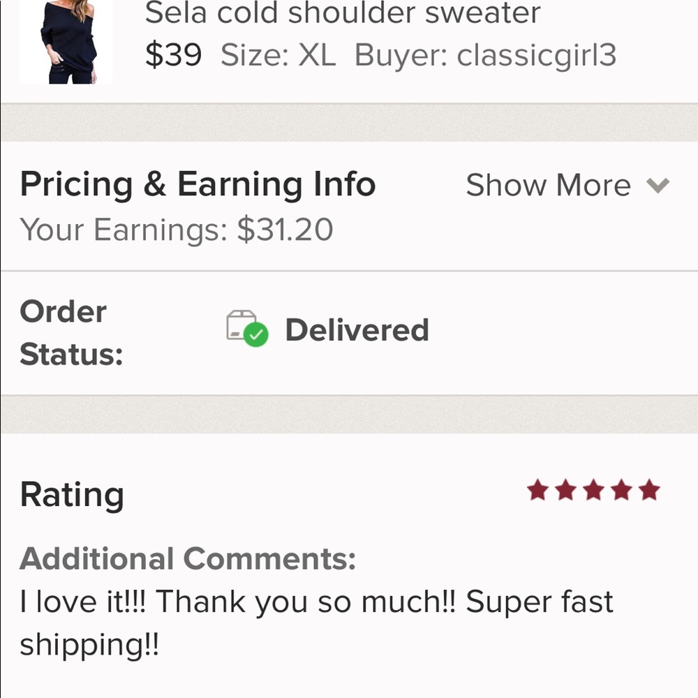 Sela cold shoulder sweater - Picture 10 of 10