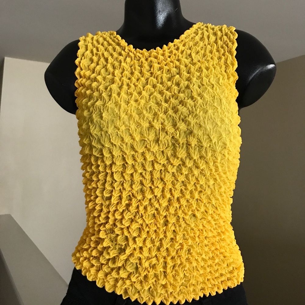 Vintage 90s Stretchy Crinkle Popcorn Blouse