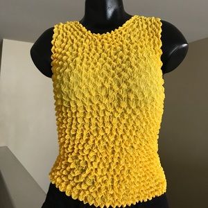 Vintage 90s Stretchy Crinkle Popcorn Blouse