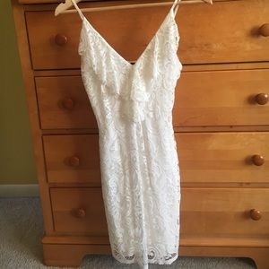 White lace cocktail dress