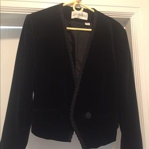 Vintage black velour blazer