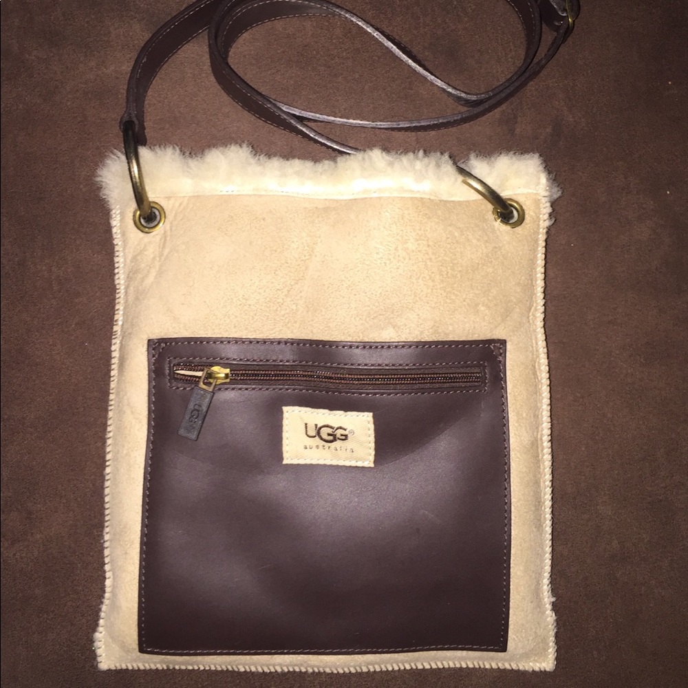 Ugg Australia cross body leather/ sheepskin bag