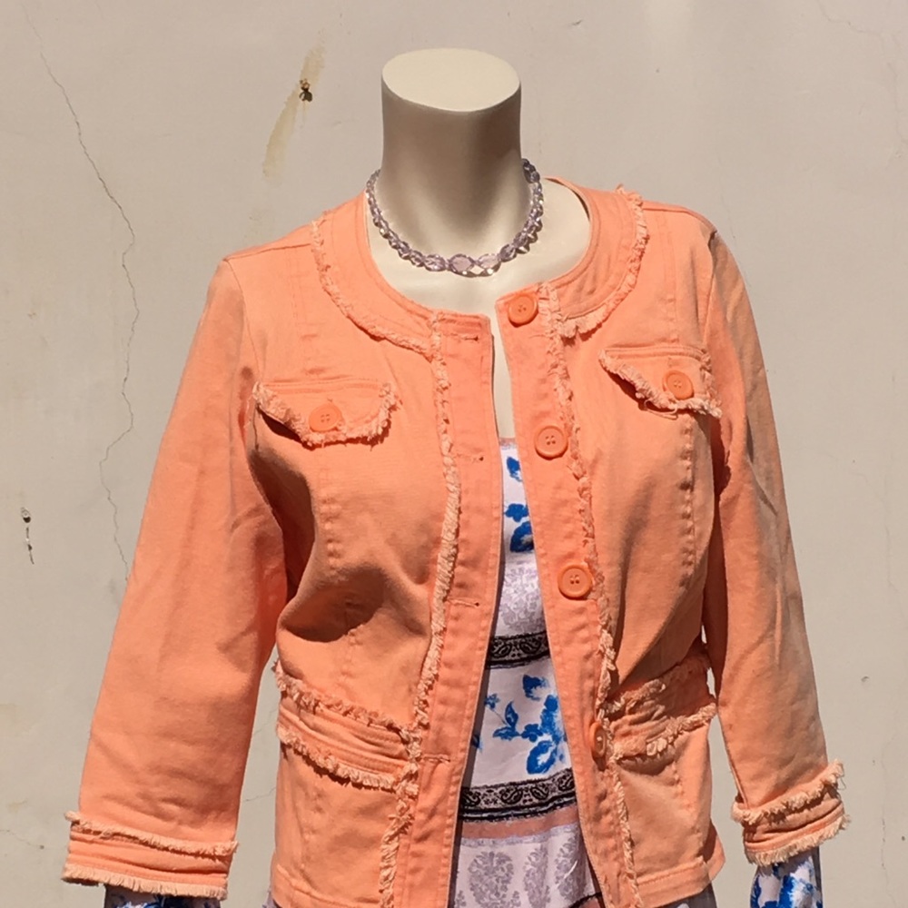 Soft cotton and spandex crop top/jacket