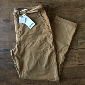 Light Camel Chinos With Belt