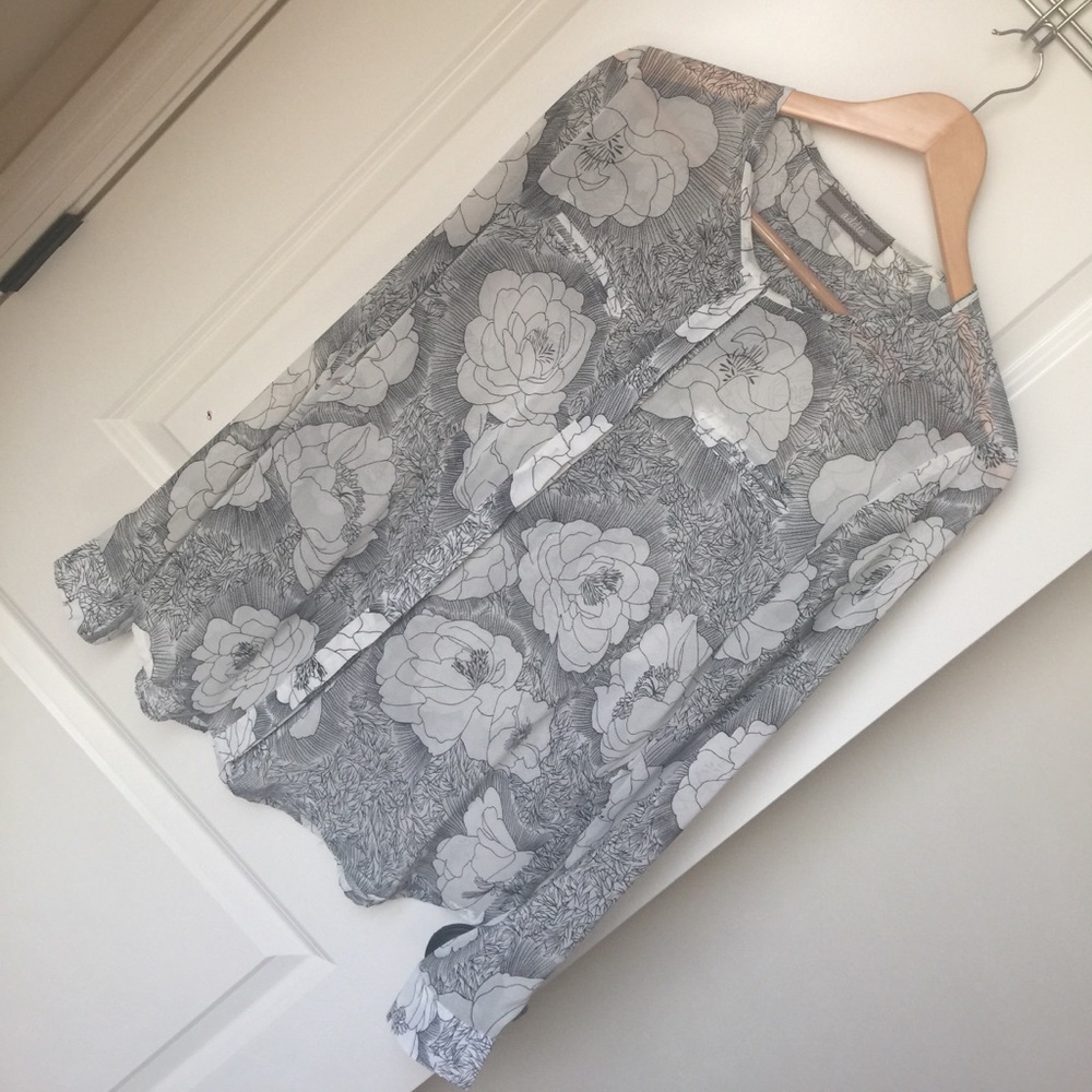 Floral sheer blouse