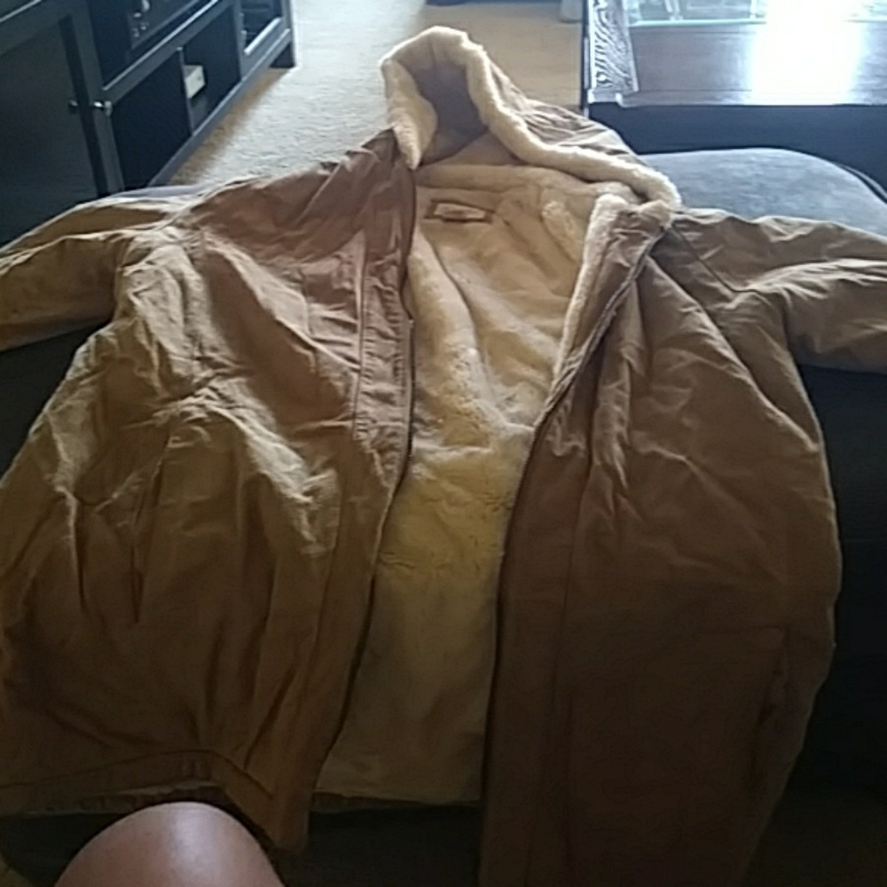Brown furry coat