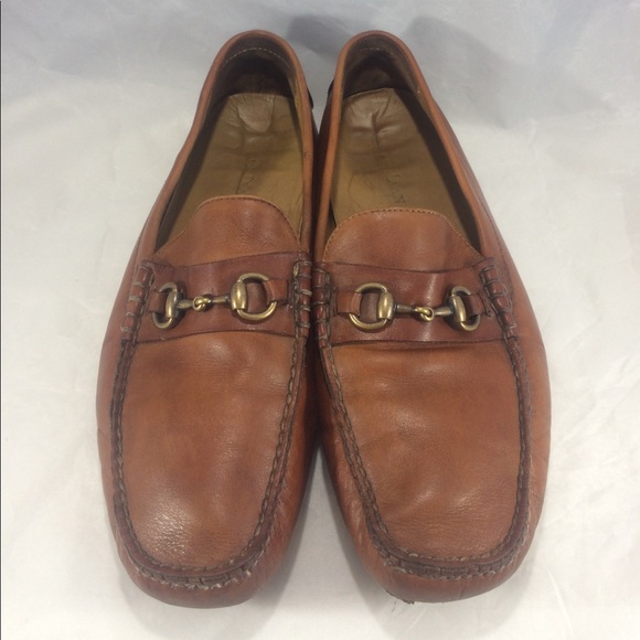 Cole haan brown leather horsebit driving moccasins - Picture 1 of 8