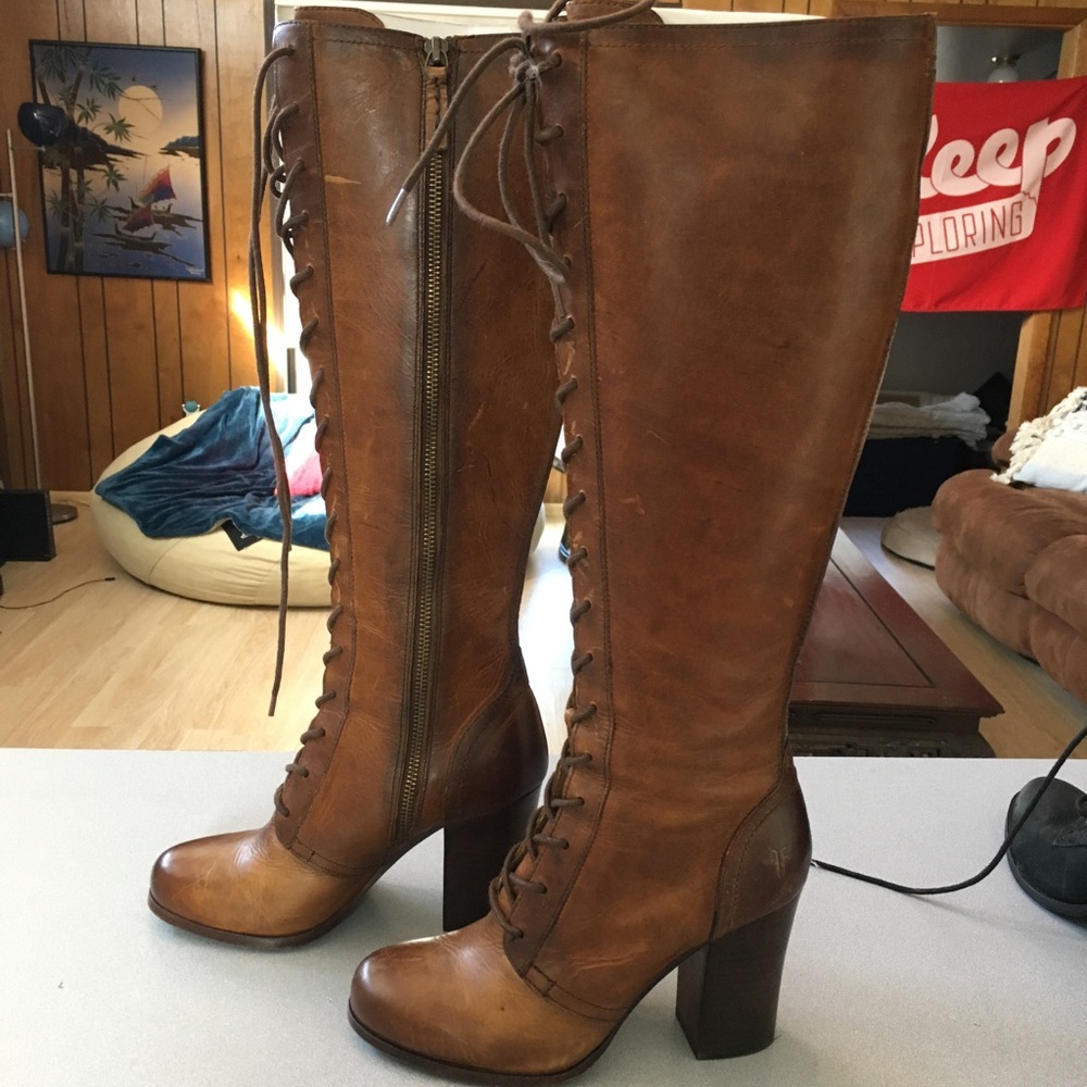 Frye Parker Lace Up Boots