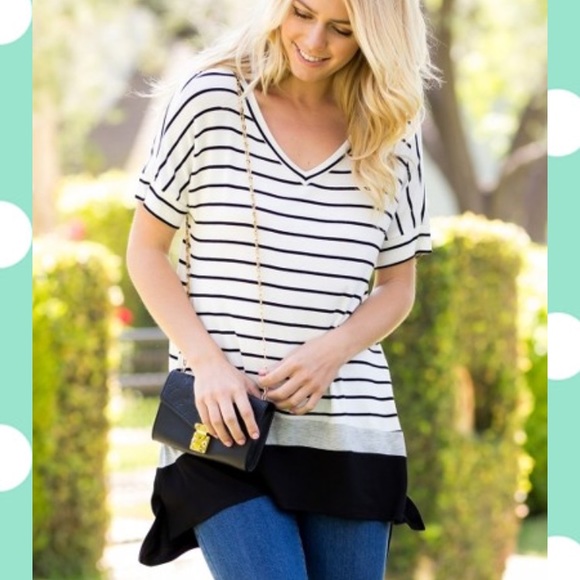 STRIPED TUNIC TOP - Picture 2 of 2