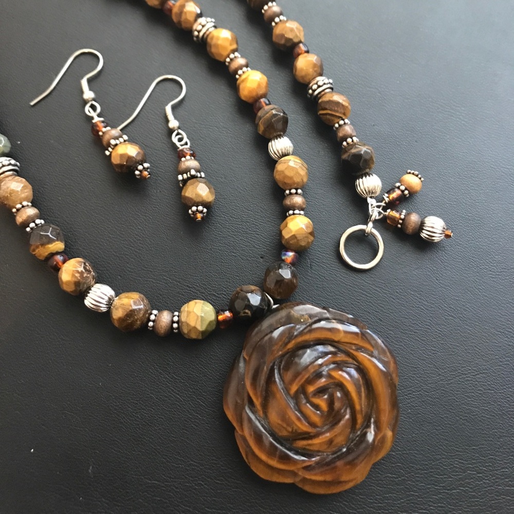 •Artisan Rose Tigers Eye Set•💚FINAL PRICE💚