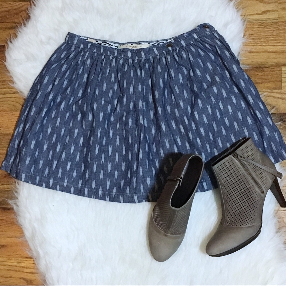 Pull&Bear blue chambray mini skirt