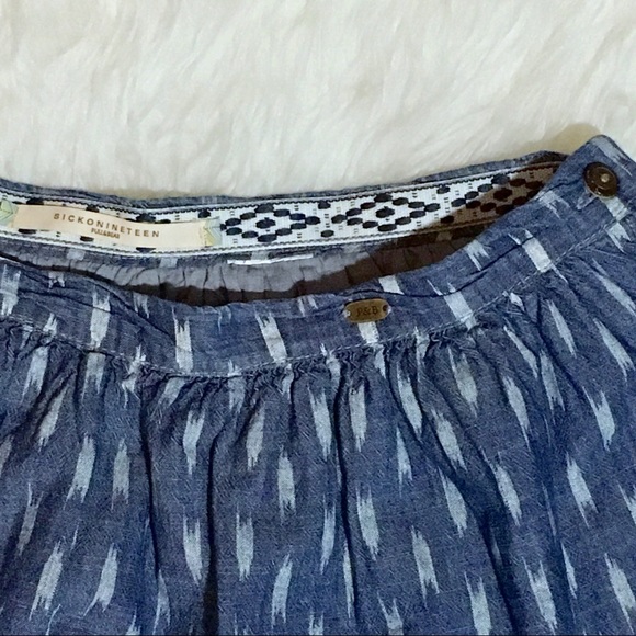 Pull&Bear blue chambray mini skirt - Picture 3 of 5