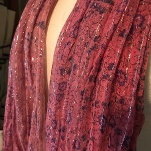 Pink with shimmer scarf