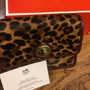 NWT....Coach dyed hair calf mini