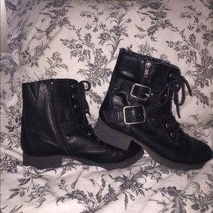 BRAND New Black Leather Boots !!