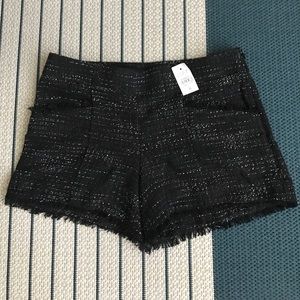 NWT Ann Taylor LOFT Black Tweed Shorts - Size 00
