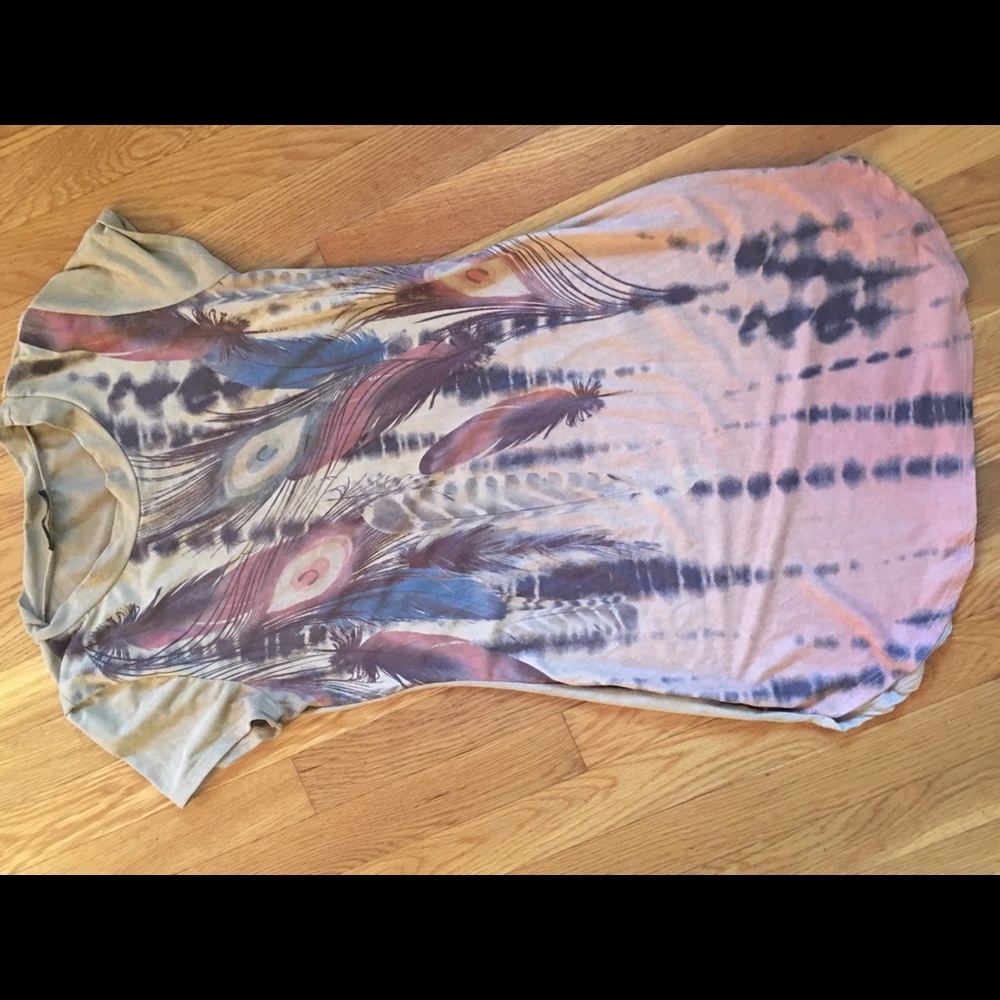 Faux suede mini dress. Tribal/native style