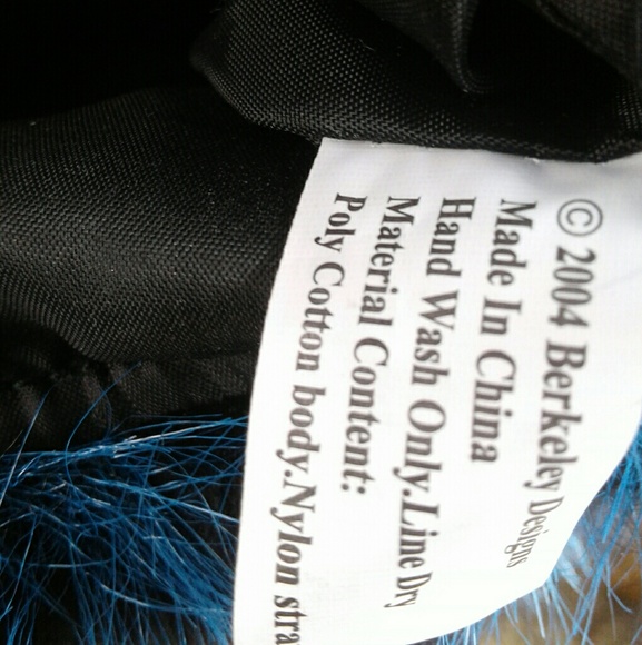 Cobalt Blue Furry Handbag - Picture 2 of 5