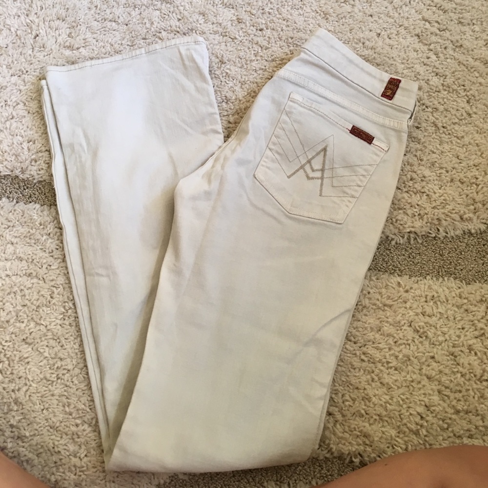 7 for all man kind light wash jeans