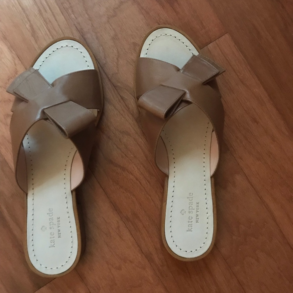 Kate Spade Becky Bow Sandal, Luggage Calf/size 10