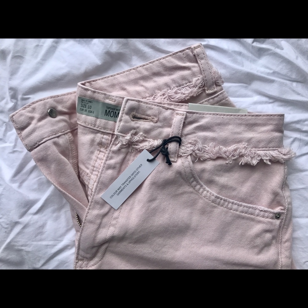 Topshop MOTO High-Waisted Denim shorts