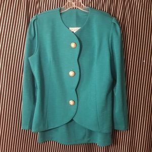Turquoise beautiful green suit two piece