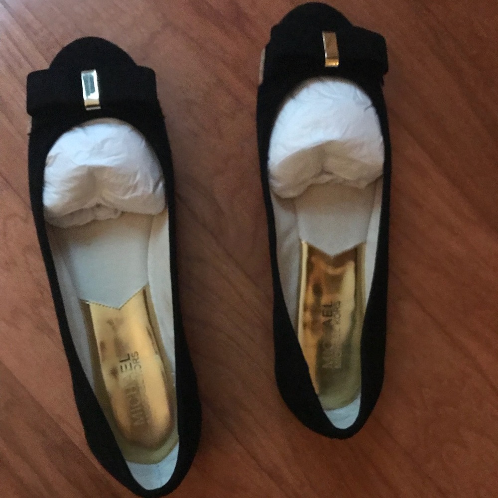 Black Suede Michael Kors Kiera Ballet Flat size 10