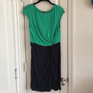 Merona Navy and Green Dress
