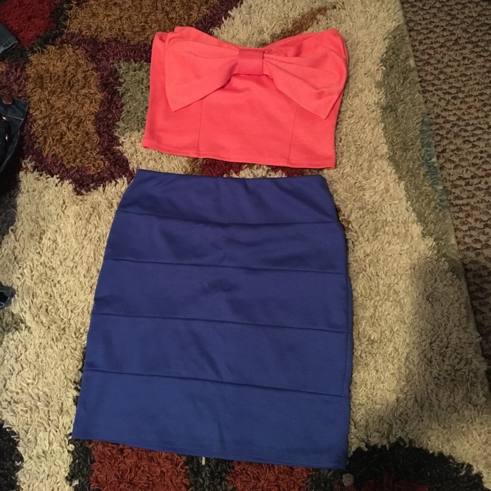 Pink Bow crop top