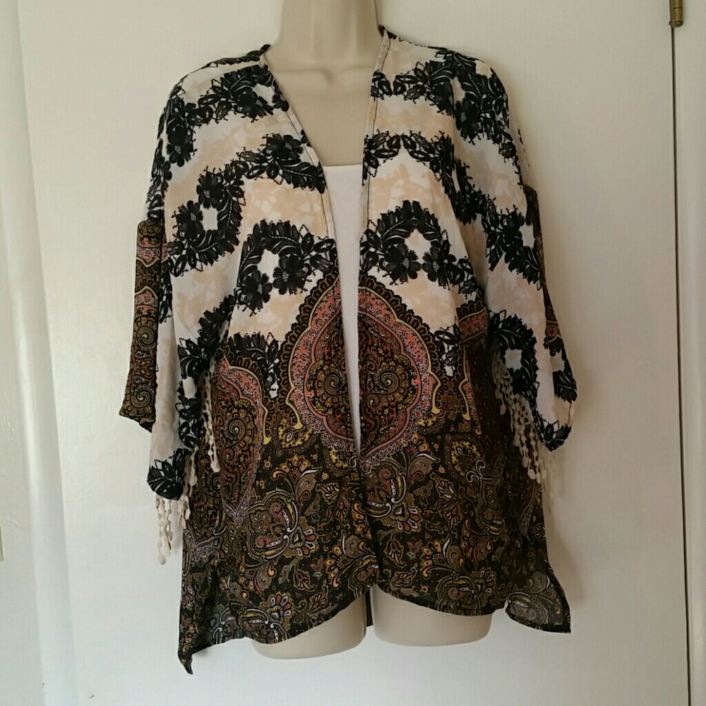 Ornamental Design Open Cardigan