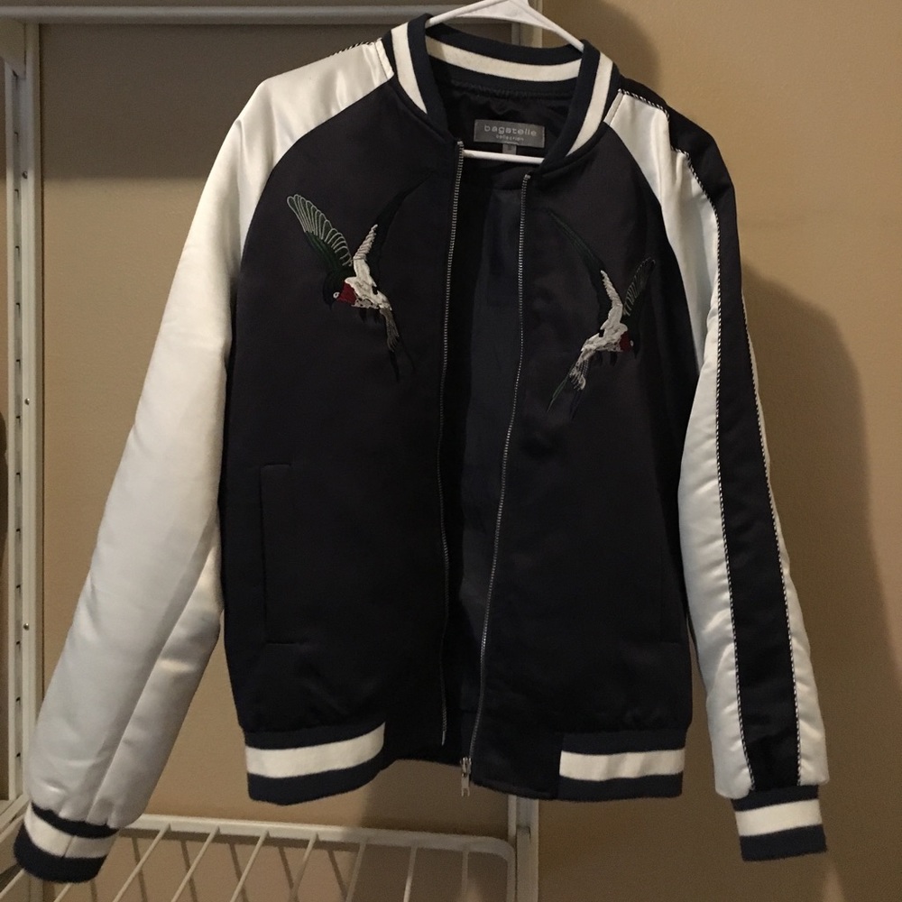 Satin Bagatelle Bomber Jacket