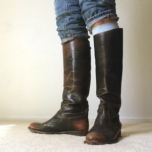 FRYE brown leather boots