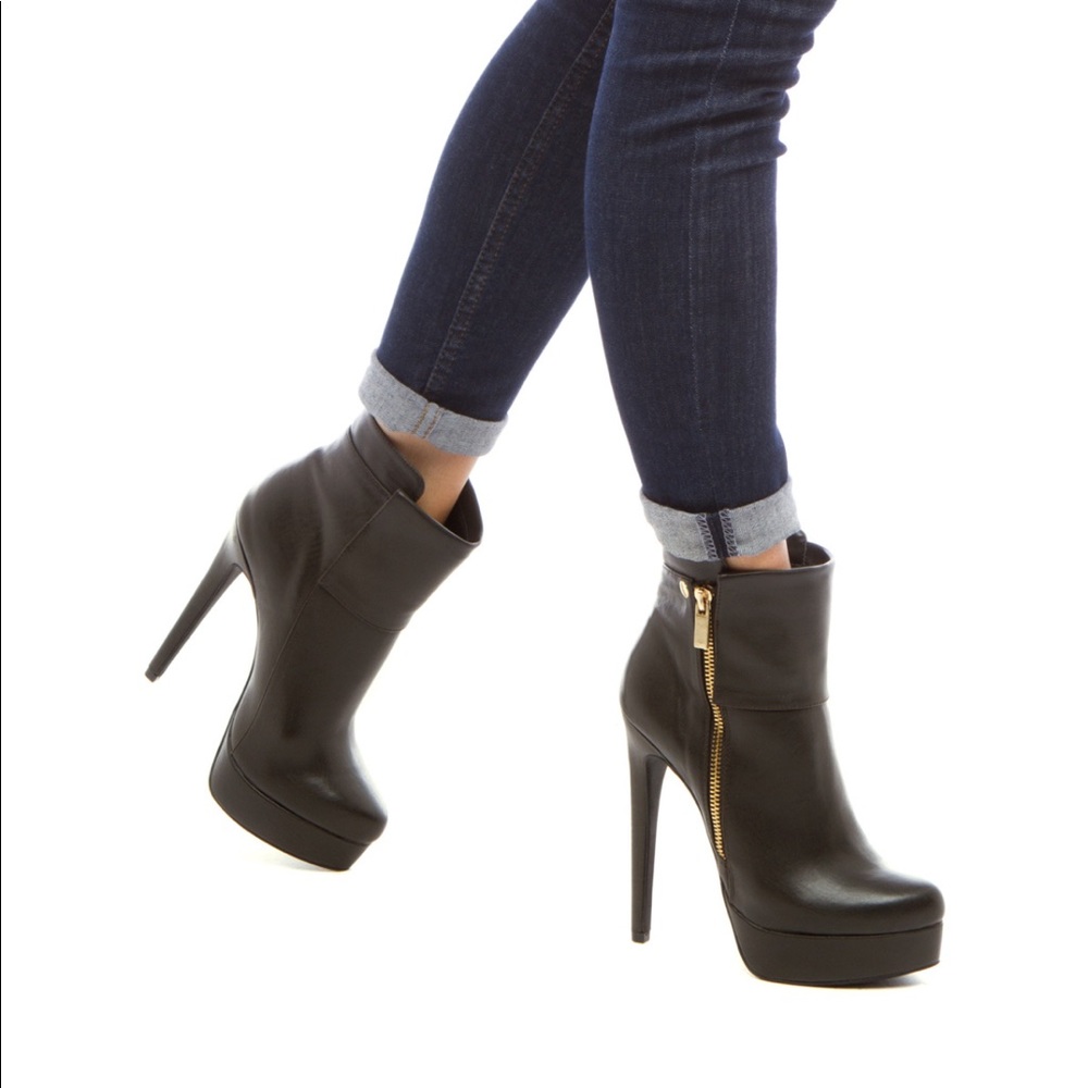 Brown "Jada" heeled boots