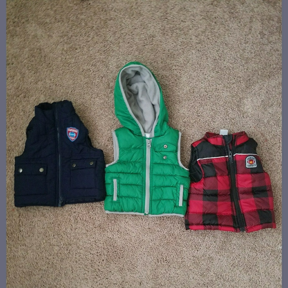 3  12m boys puffer vest