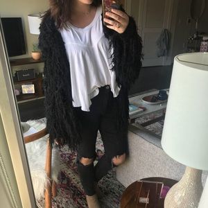 Free People Shaggy Cardigan