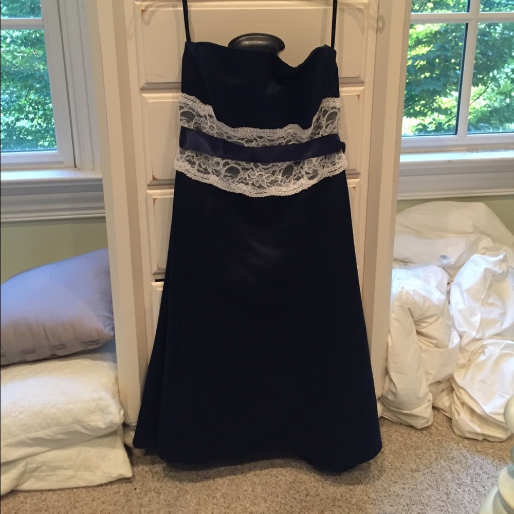 Strapless bridesmaid dress