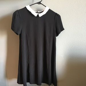 White collar a line dress