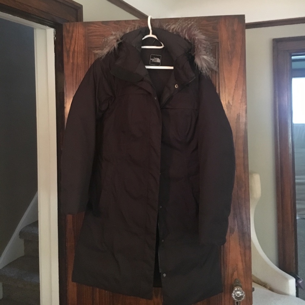 The North Face down jacket with faux fur collar