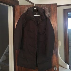 The North Face down jacket with faux fur collar