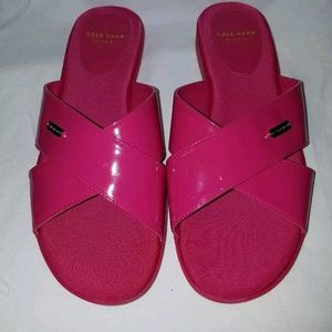 Cole Haan Pink Augusta Patent Leather Sandals 6