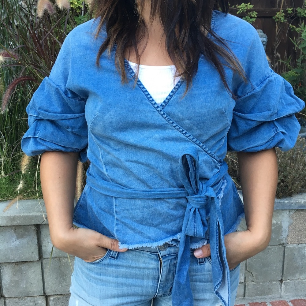 🎉SOLD🎉Bebe Royal Denim Wrap