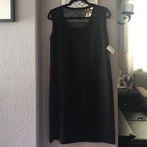 NWT black Tahari sheer top dress size 10