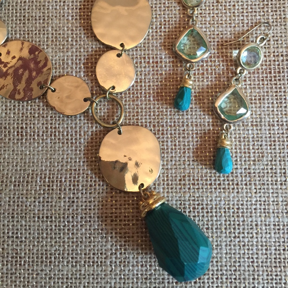 Sequin 'Montenegro' Necklace + Earrings