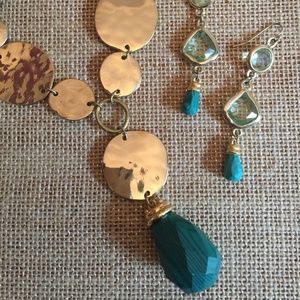 Sequin 'Montenegro' Necklace + Earrings