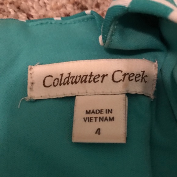 Teal and White checkered Coldwater Creek dress - Picture 3 of 3