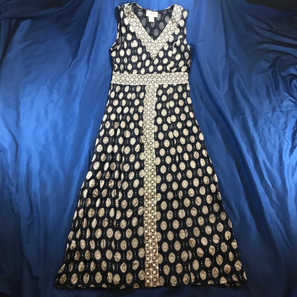 NORTH STYLE SLEEVELESS V NECK DRESS Side Zip