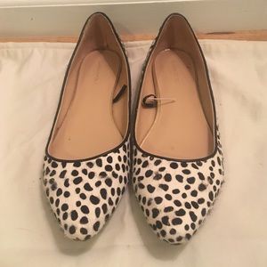 Banana Republic Calf Hair Black and White Flats Banana Republic Calf Hair Black and White Flats
